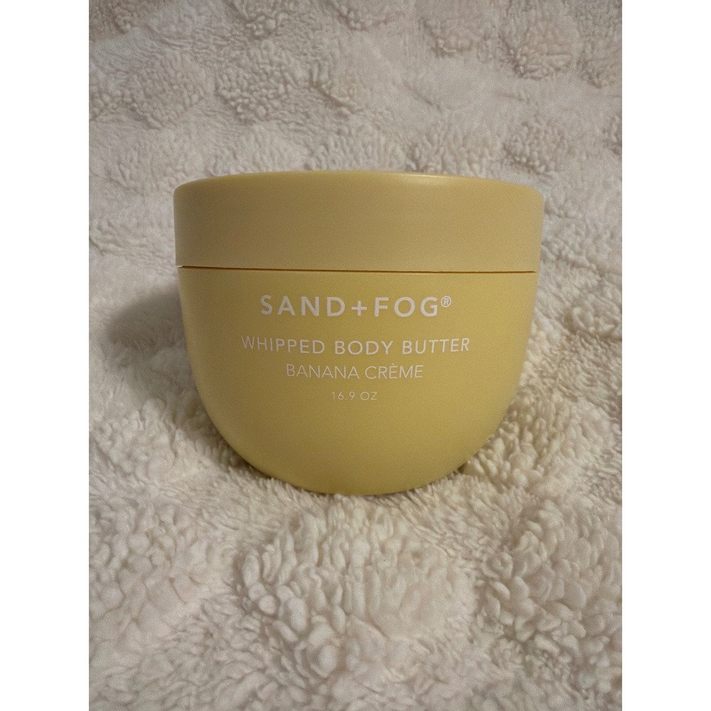 Sand + Fog Whipped Body Butter Banana Crème 16.9 oz Large Jar Brand New